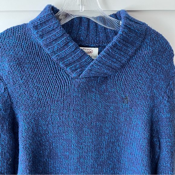 Men's Original Penguin Blue Knit Sweater - Size M - Picture 2 of 6